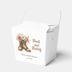 Rustic Boots and Bubbly Western Bridal Shower  Favour Box