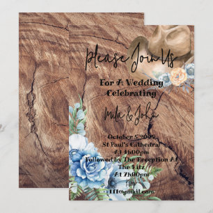 RUSTIC BOOTS COWBOY WEDDING INVITATION CARD