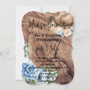 RUSTIC BOOTS COWBOY WEDDING INVITATION CARD