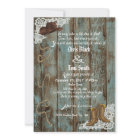 Rustic Boots & Lace Wedding Invite