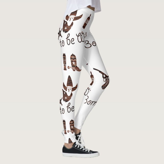 Rustic Born To Be Wild Cowboy Leggings (Right)