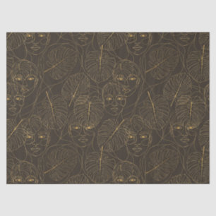Rustic Botanical Face Line Pattern (1) Tissue Paper