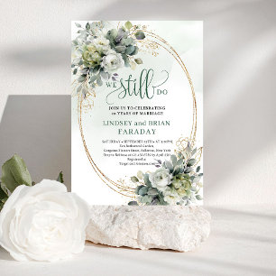 Rustic Botanical Green We Still Do Invitation