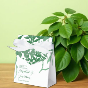 Rustic Botanical Leaves Wedding Favour Box
