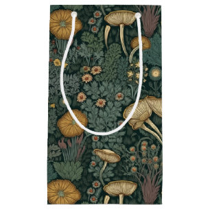  Rustic Botanical Mushroom & Floral Pattern  Small Gift Bag
