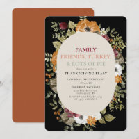 Rustic Botanical Thanksgiving Dinner Feast Party