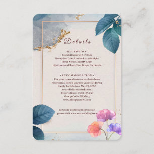 Rustic Botanical Wedding Enclosure Card   Elegant 