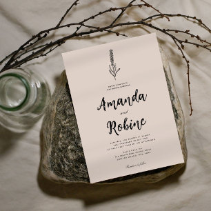 Rustic Botanical Wedding Invitation