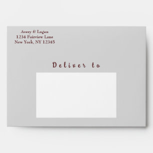 Rustic Botanical Wedding Invitation Envelope