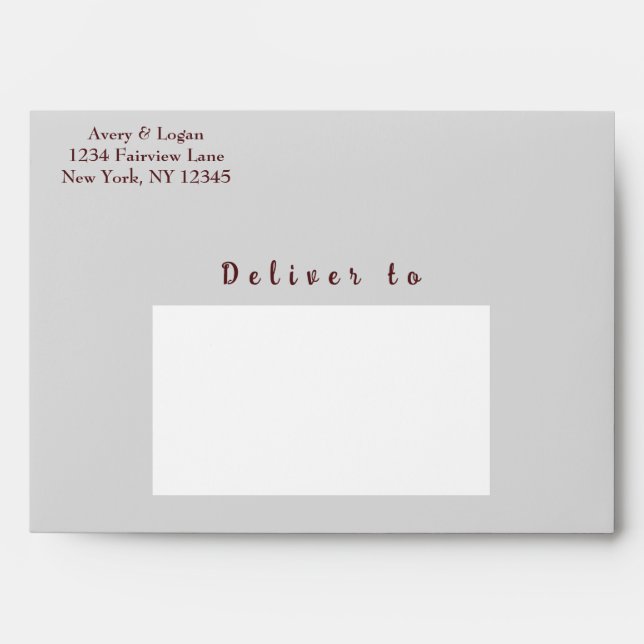 Rustic Botanical Wedding Invitation Envelope (Front)