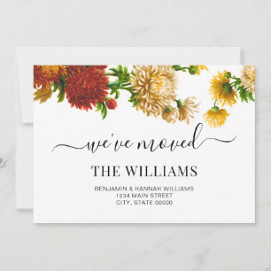 Rustic Botanical We've Moved New Home Moving Announcement