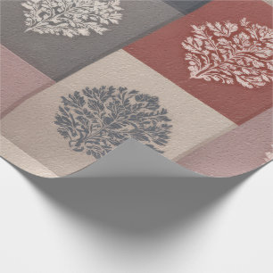 Rustic Botanical Wrapping Paper Vintage Block Pr