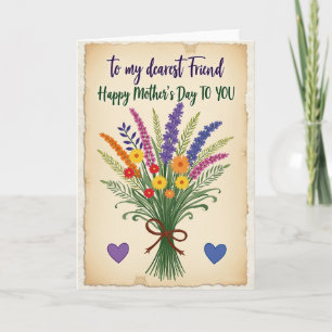 Rustic Bouquet Mothers Day Card