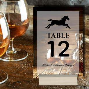 Rustic Bourbon Derby Horse Racing Party Table Number