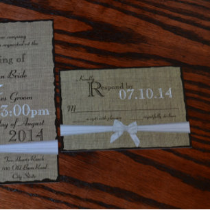 Rustic Bow and Burlap Wedding Response