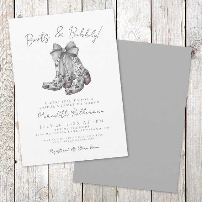 Rustic Bow Country Bridal Shower Invitation (Rustic Bow Country Bridal Shower Invitation)