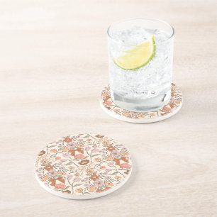 Rustic Bows and Blossoms Terracotta Coaster