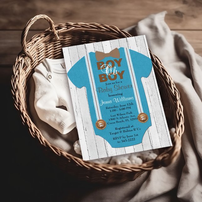 Rustic Boy Baby Shower Invitation (Creator Uploaded)
