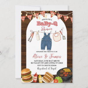 Rustic Boy babyQ baby shower invitation