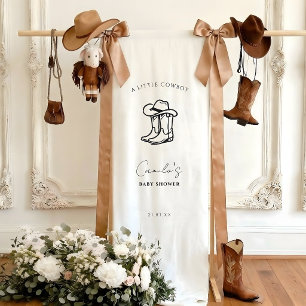 Rustic Boy Cowboy Baby Shower Welcome Sign
