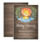 Rustic Boy Lion Baby Shower Invitation