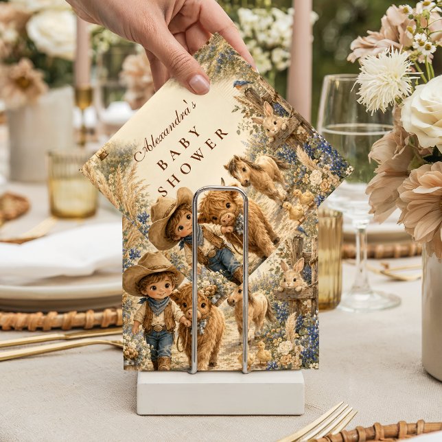 Rustic Boy Western Boho Baby Shower Napkin (Creator Uploaded)