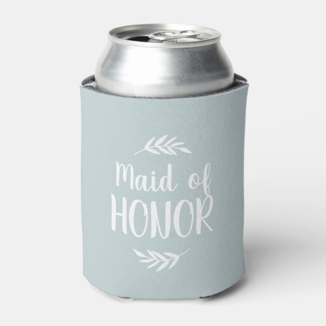 Rustic Branch Bridesmaid | Editable Colours Can Cooler (Can Front)