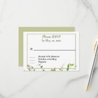 Rustic Branch Greenery Response Card