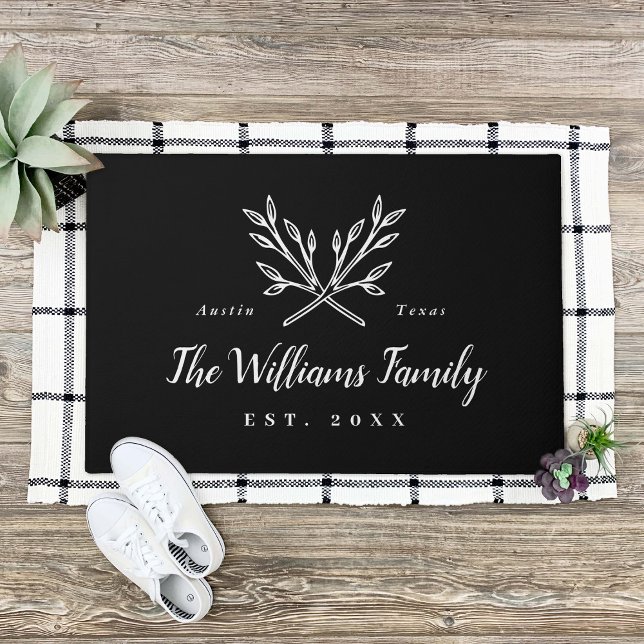 Rustic Branches Family Monogram Doormat (Creator Uploaded)