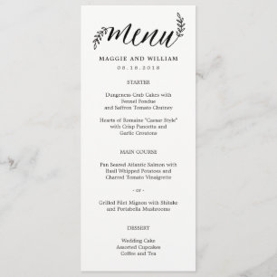 Rustic Branches Menu Card