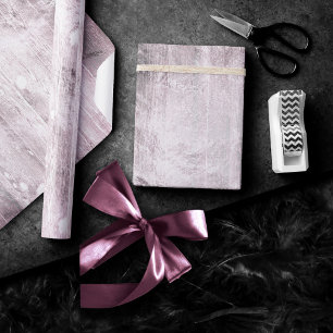 Rustic Branding Dusty Pink Rose Wood Plank Wrapping Paper