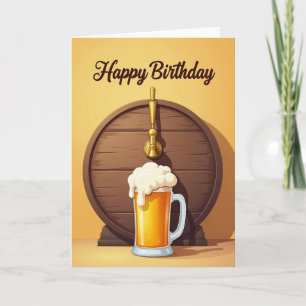 Rustic Brew Birthday Card