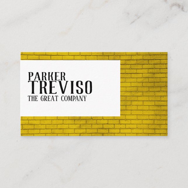 Rustic Brick Business Card (Front)