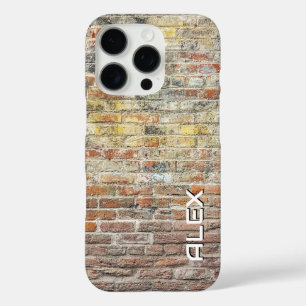 Rustic Brick Wall – Textured Architectural Surface iPhone 16 Pro Case