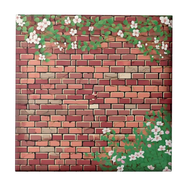 Rustic Brick With Floral Tile (Front)
