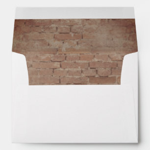Rustic Bricks Wedding Envelope