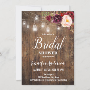 Rustic Bridal Shower Invitation