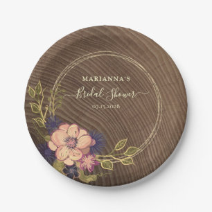 Rustic Bridal Shower Paper Plate