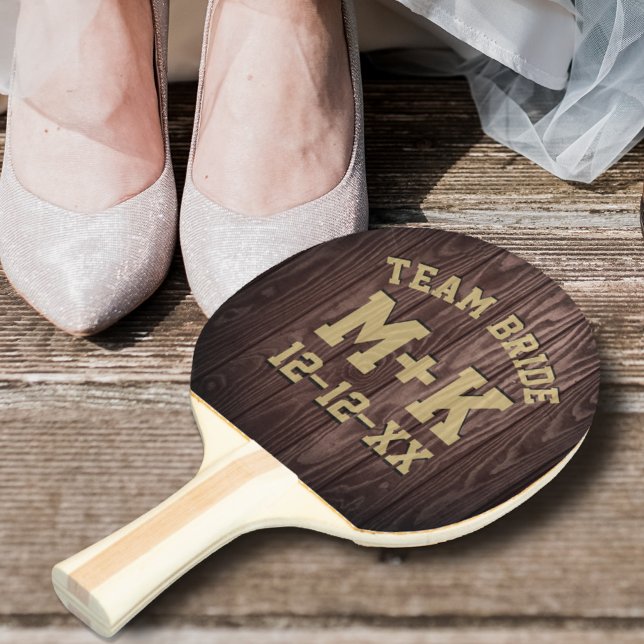Rustic Bridal Shower Wedding Ping Pong Paddle (Creator Uploaded)