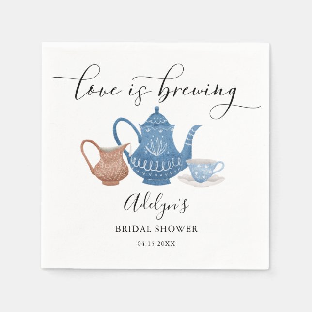 Rustic Bridal Tea Shower Napkin (Front)
