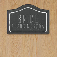 Rustic Bride Changing Room Faux Chalkboard Wedding