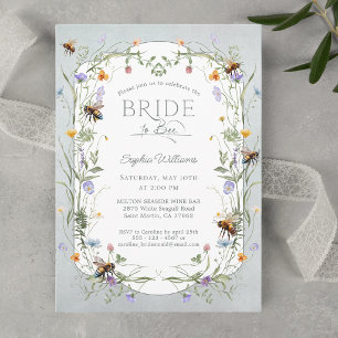 Rustic Bride to Bee Wildflower Bridal Shower Invitation