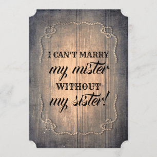 Rustic Bridesmaid / Maid of Honour Proposal Invitation