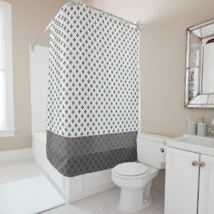 Rustic Bronze Flowers Pattern Shower Curtain