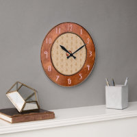 Rustic Brown Art Deco Style Clock