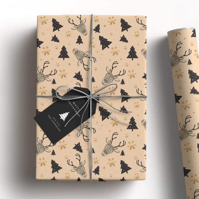 Rustic Brown Christmas  Wrapping Paper (Creator Uploaded)