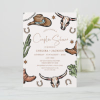 Rustic Brown Cowboy Western Couple Shower Bridal