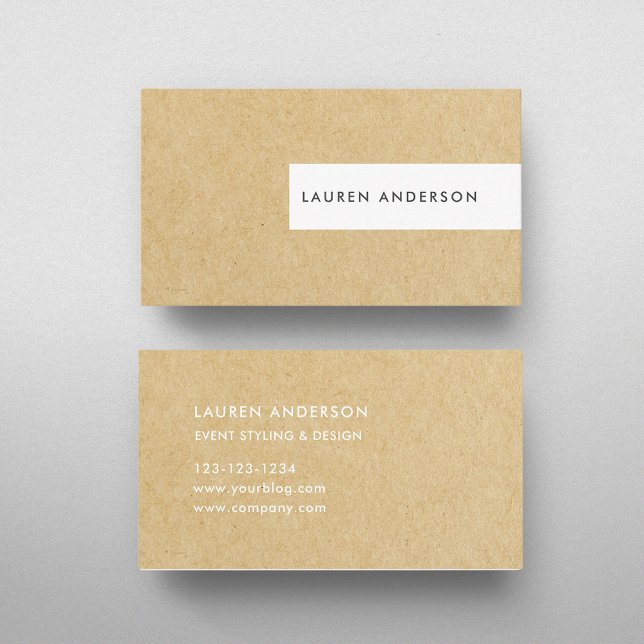Rustic Brown Kraft Business Card (Creator Uploaded)