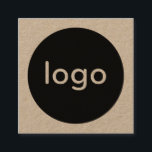 Rustic brown kraft paper add your logo handmade square business card<br><div class="desc">Rustic brown kraft paper add your logo handmade</div>