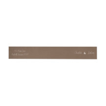 Rustic Brown Old Money Wrap Address Label